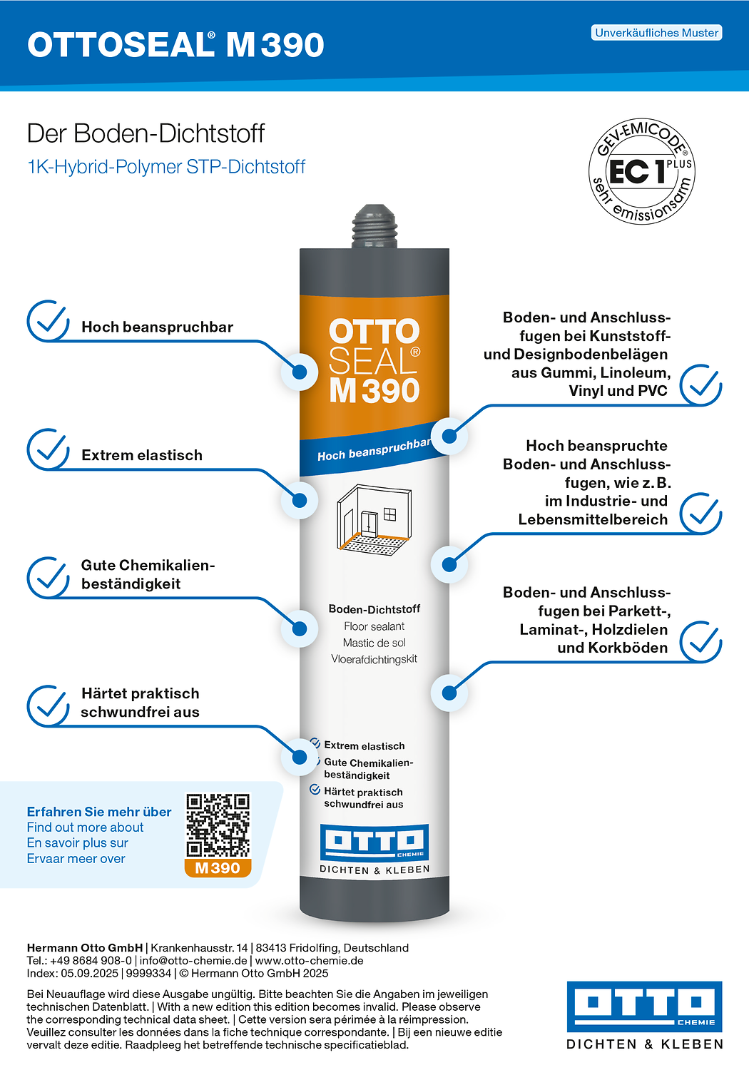 Ottoseal® M390 Farbtafel