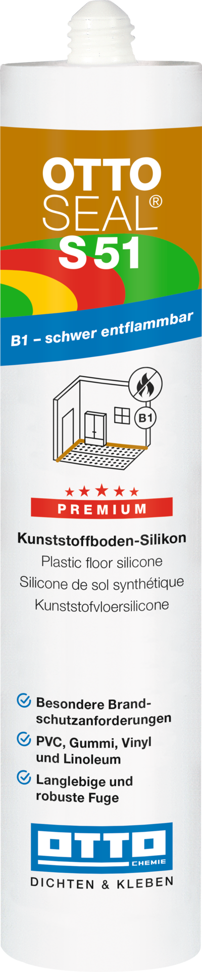 OTTOSEAL® S51 Das Silicon für PVC-, Gummi- und Linoleumböden 310 ml