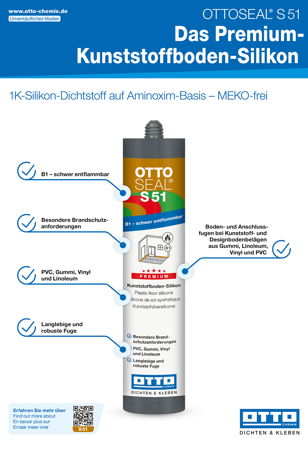 Ottoseal® S51 Verarbeiter-Farbtafel