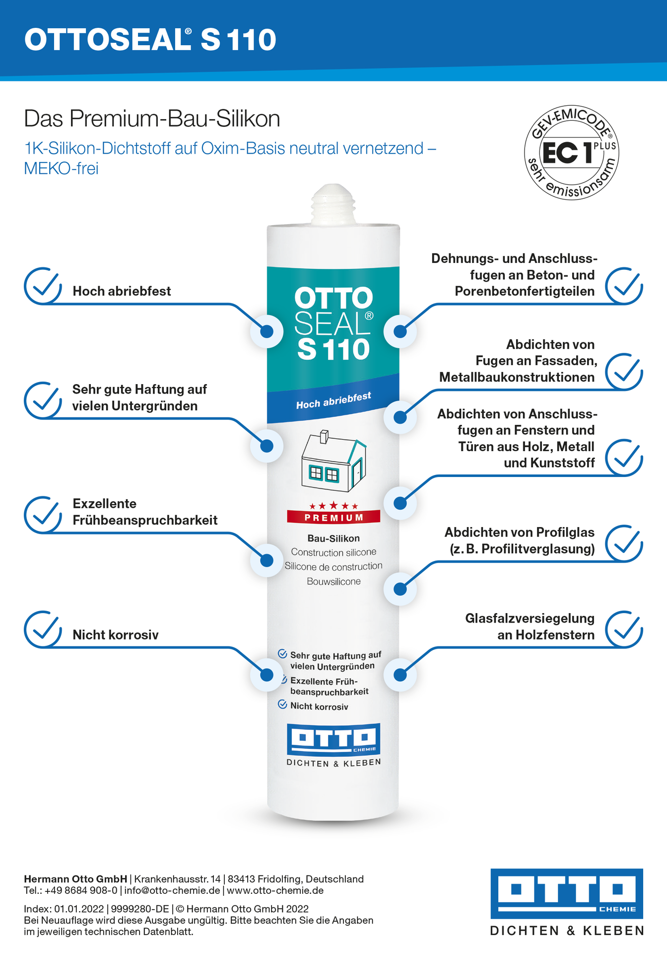 OTTOSEAL® S110 Das Premium-Neutral-Silicon 