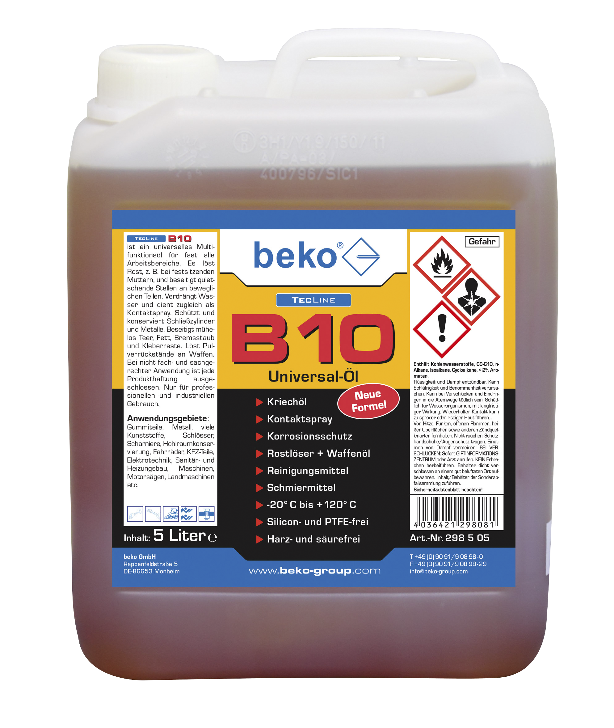BEKO TecLine B10 Universal-Öl