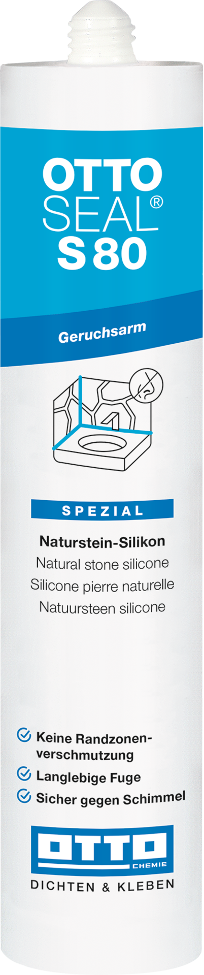 OTTOSEAL® S80 Das geruchsarme Naturstein-Silikon 310 ml