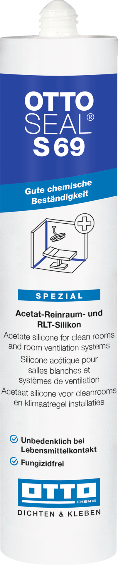 OTTOSEAL® S69 Das Acetat-Reinraum- und RLT-Silicon 310 ml